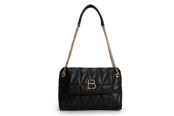 Lucky Bees Bolso de Hombro Negro en Polipiel